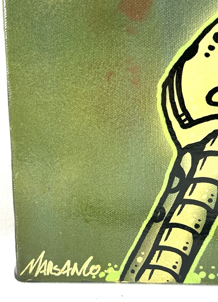 Figura Robot Pintura Acrílica Original Matt Marsango “Chance” 11x14 Firmada Foto 2 de 4