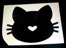 Black Cat Sticker Water-Resistant Laptop, Phone, and Bottle Sticker