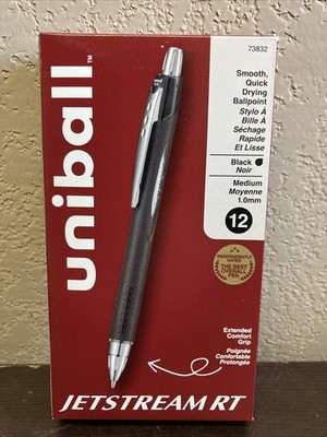 uni-ball Jetstream RT Retractable Ballpoint Pens Medium Point, 1mm, Black