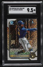 2022 Bowman Chrome Prospects Mega Box Mojo Refractor Jackson Chourio SGC 9.5 zg6