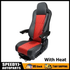 Universal Semi Truck Air Ride Lumbar Seat Peterbilt Kenworth Freightliner Volvo