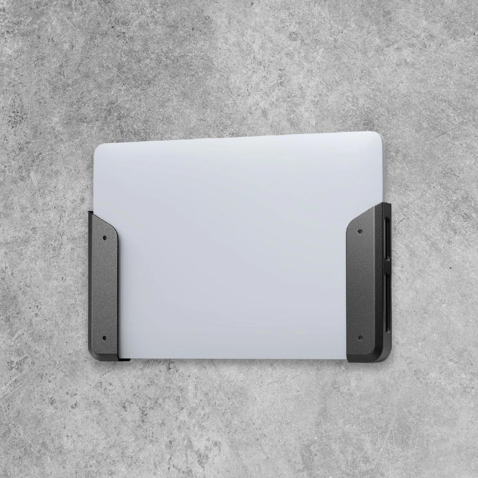 Wall & under Desk Laptop Mount Holder Easy Installation Space Saving Bracket