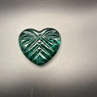 Emerald Green WATERFORD Crystal Heart Paperweight Vintage Made in Ireland