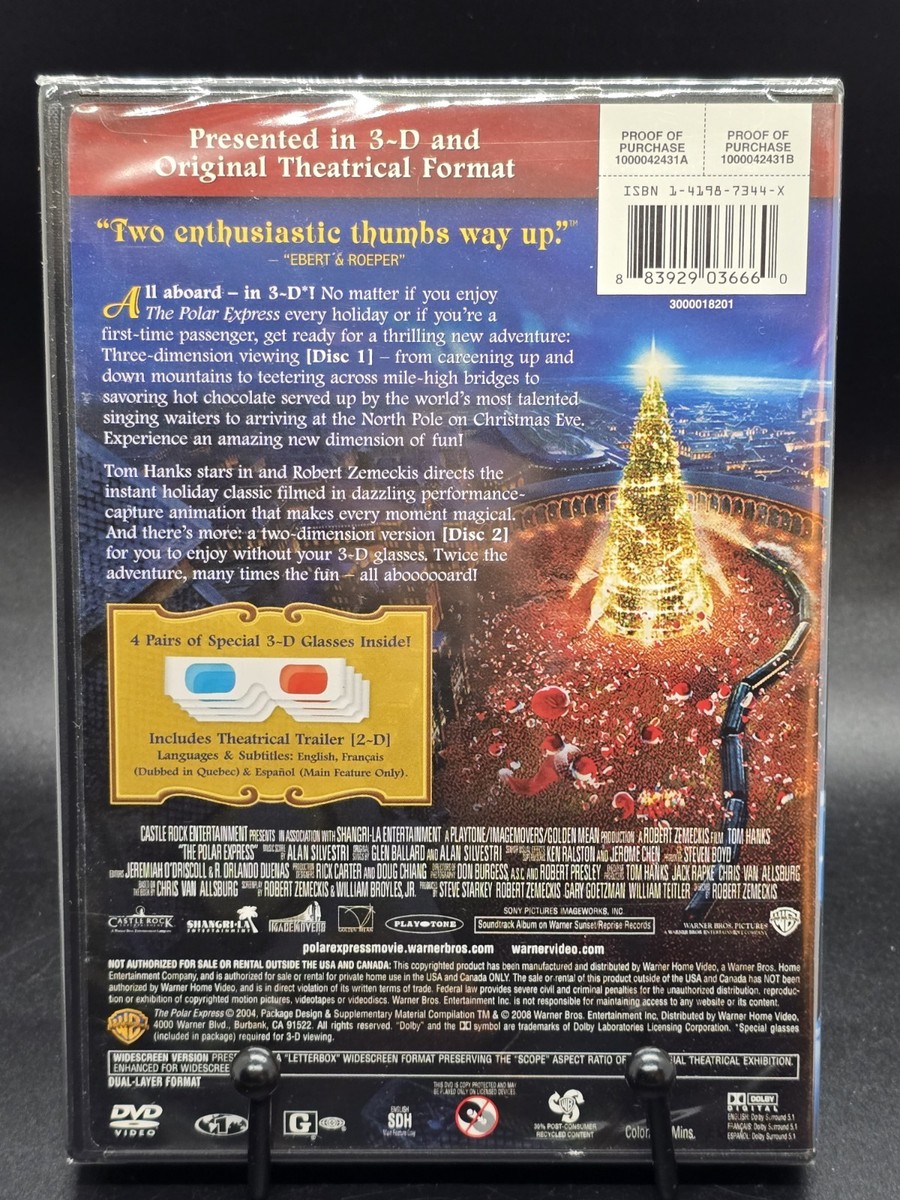 The Polar Express (DVD, 2008, 2-Disc Set, 3-D) for sale