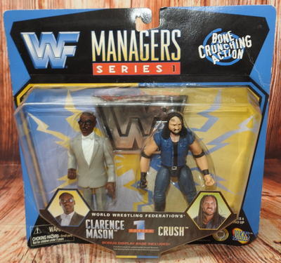 1997 Jakks WWF Managers series 1 Clarence Mason & Crush 2-pack