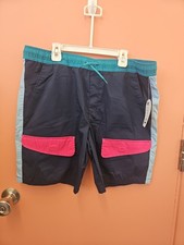 NWT Wonder Nation Boys Size XL 14-16 Husky Explorer Shorts Blue Pink Pockets