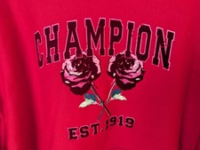 Champion GF510 Womens Reverse Weave Heavyweight Hoodie Sweatshirt Double Rose XL