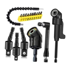 17pcs Flexible Drill Bit Extension, Include 3pcs Rotatable Socket 17*black