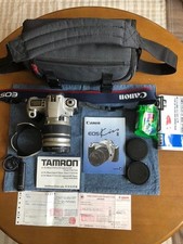 Canon EOS Kiss III Film Camera with Tamron 471D Lens and Accessories