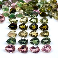VVS 20 Pcs Natural Multi Tourmaline 5x4mm Pear Cut Loose Untreated Gemstones Lot