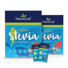 Sweetleaf Organic Stevia Packets - Zero Calorie Stevia Powder, No Bitter Afterta