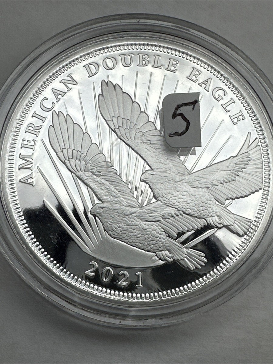 2021 SILVER COOK ISLANDS $2 AMERICAN DOUBLE EAGLE 1/2 OZ PROOF