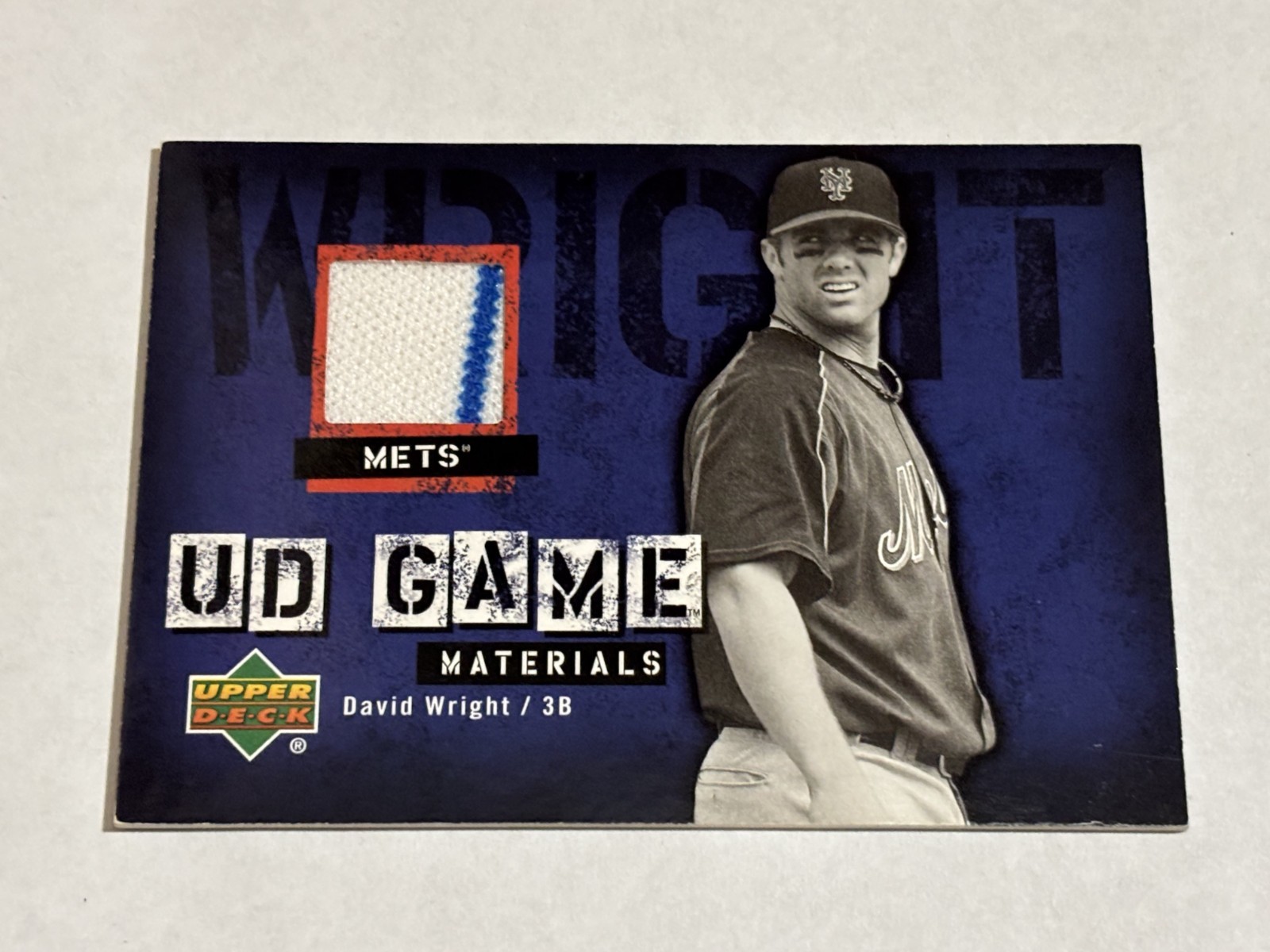 2006 Upper Deck UD Game Jersey 2-Color Game-Used Pant Relic David Wright Mets