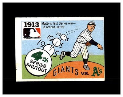 1968 RG LAUGHLIN FLEER WORLD SERIES CARD 1913 GIANTS VS A,S #11 NM. OC