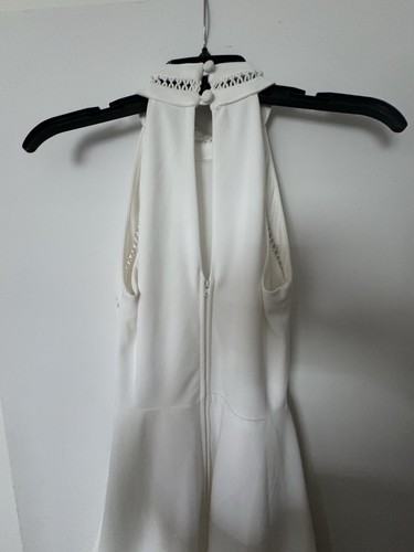 White Halter Dress Girl Size 12 Youth For First Communion Wedding or Party - Picture 7 of 14