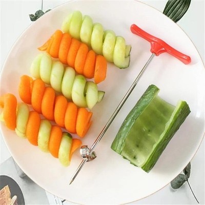 Manual Spiral Vegetable Slicer Potato Radish Roller Cutter Kitchen Tool