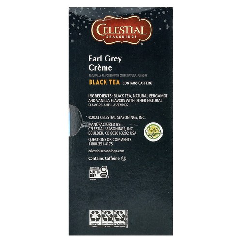 Té negro, crema Earl Grey, 16 bolsitas de té, 1,1 oz (31 g) - Imagen 2 de 3