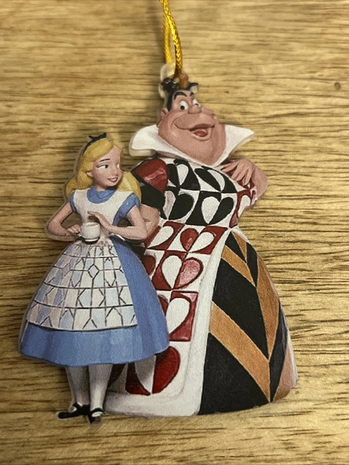 Alicia y Reina Disney Alicia en el País de las Maravillas Navidad Plano PVC Árbol Adorno Foto 2 de 4