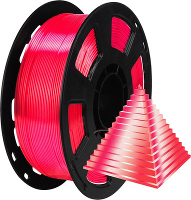 Silk Ruby Shiny Red PLA Filament, 1Kg 2.2Lbs 1.75Mm 3D Printing Material, Widely