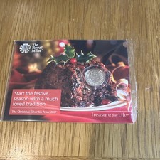 Royal Mint 2017 Christmas Silver Sixpence 6p 0.925 Elizabeth II