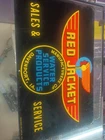 Vintage Painted Tin Original Sign Advertising Sign With Maker Mark In Corner!!