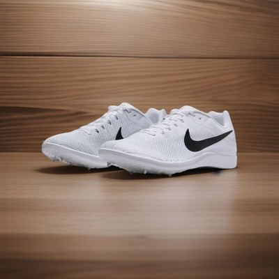 Nike Zoom Rival Mens Size 9 White Silver Black Track DC8725-100