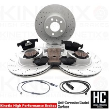 Für BMW X3 F25 30d Vordere Hintere Gelochte Bremsscheiben Beläge Kleidung Kabel