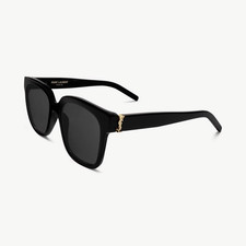 Saint Laurent Monogram SL M40 Cat Eye Sunglasses Black Frame/Lens Logo