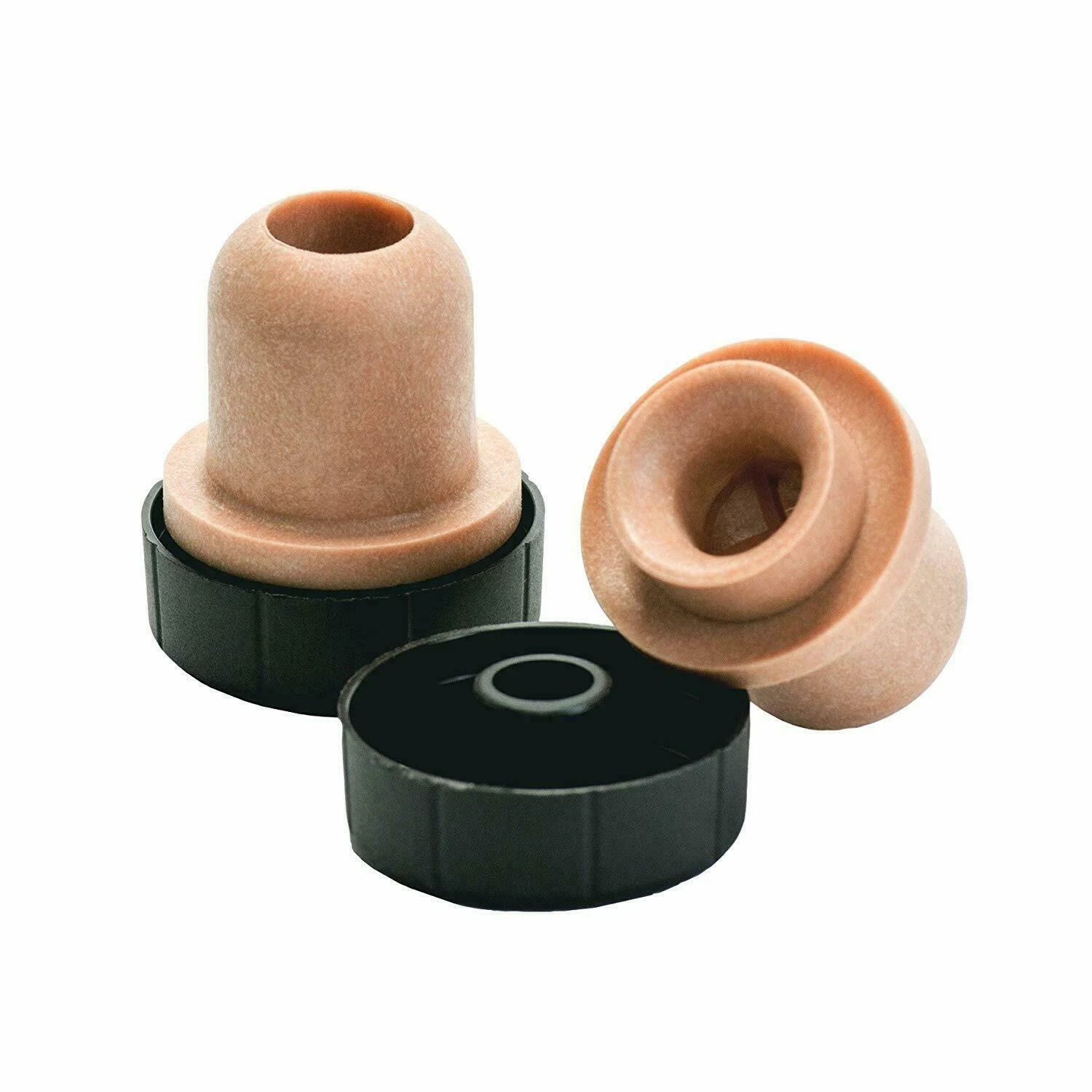 Pour Spout with Cap for Olive Oil and Vinegar Bottles - 2 Pack