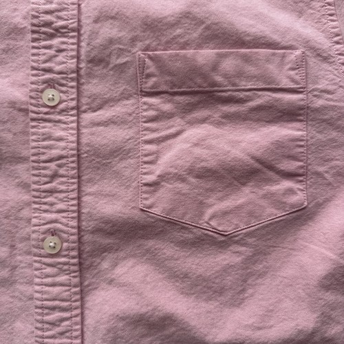 FIVE FOUR Long Sleeve Button Down Oxford Shirt Mens Medium Pink Cotton Mickey - Picture 6 of 19