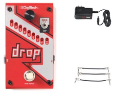 Digitech DROP Polyphonic Drop Tune + Gator 9V Power Combo & 3 Patch Cables