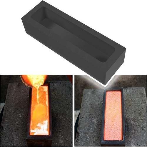Molde de lingote de grafito de 2 kg crisol para fundición fundición refinación oro plata - Imagen 6 de 13