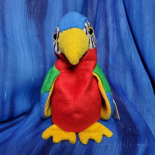 Ty Beanie Babies JABBER the Parrot 6" Beanbag Plush Stuffed Toy - Picture 3 of 8