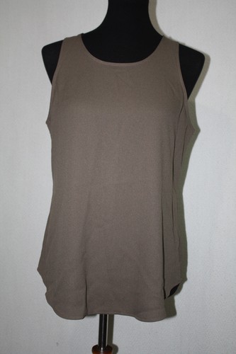 NWT Van Heusen Size S Polyester Knit Tank Top Sleeveless Grayish Brown