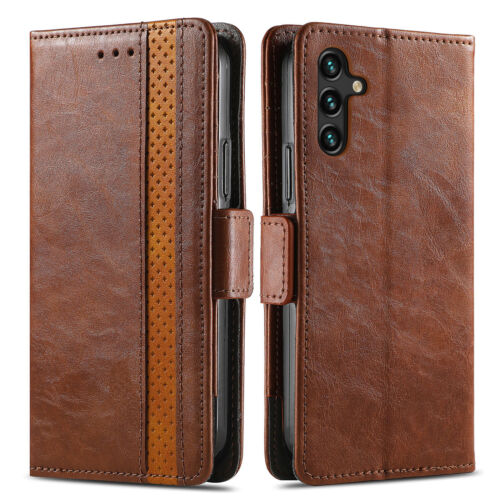 For Samsung Galaxy A06 A16 A26 A36 A56 Men's Vintage Leather Wallet Stand Case - Picture 9 of 85