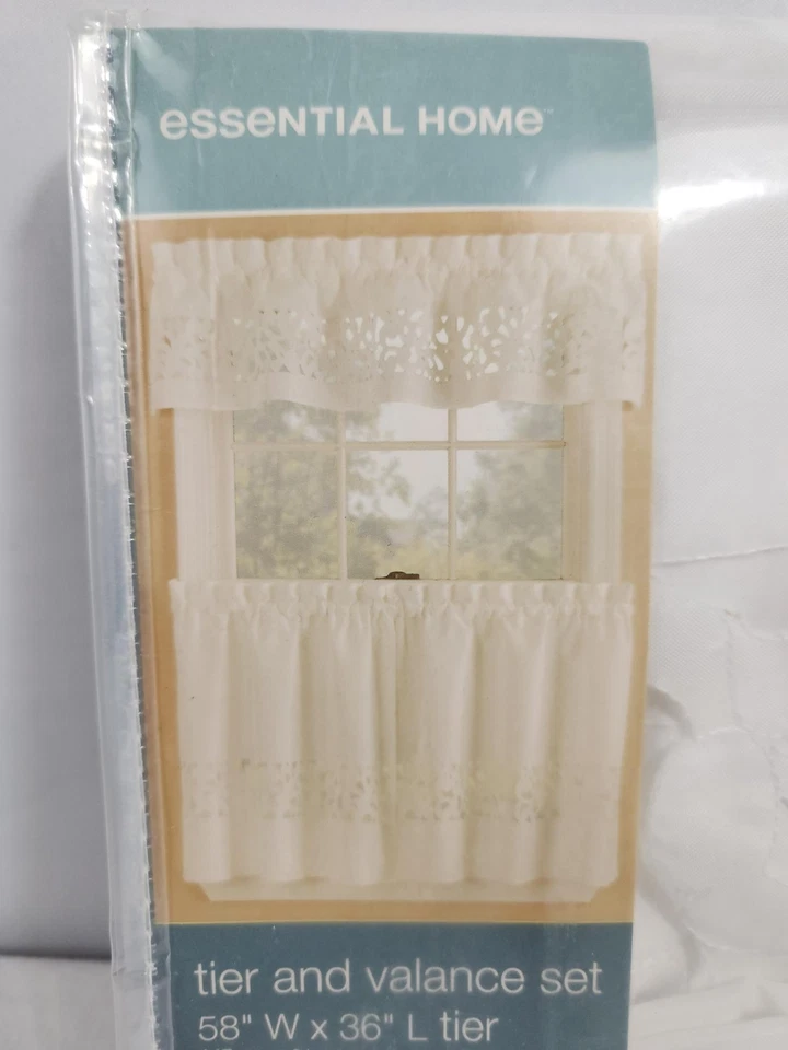 Essential Home Tier & Cenefa Set - Nuevo en Paquete, Blanco Foto 3 de 4