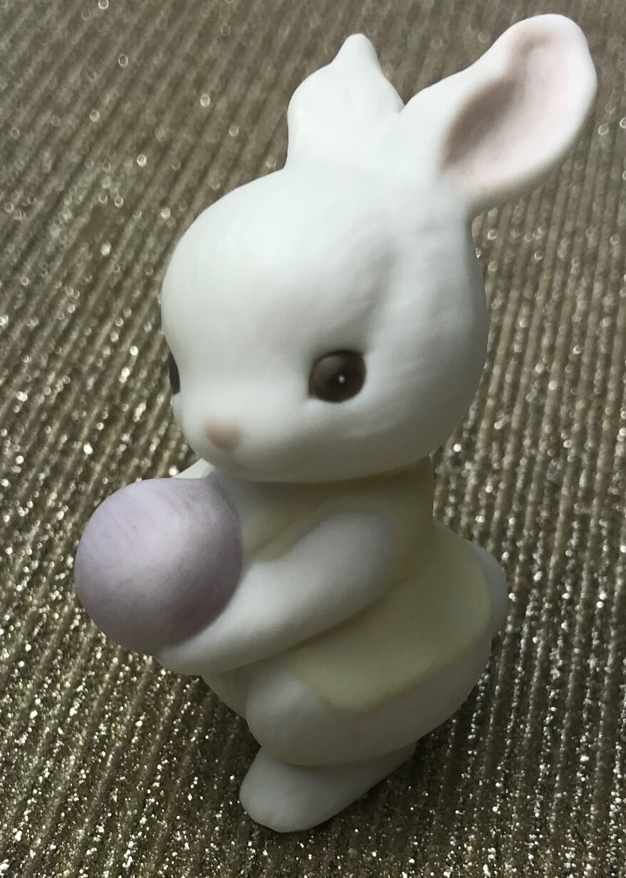 Vintage Hallmark 1984 Easter Bunny Rabbit Egg Merry Miniature Porcelain Bisque