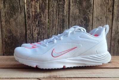 Nike Alpha Huarache 8 Pro TF Lax Men's Size 10 White Crimson Silver CZ6559-105