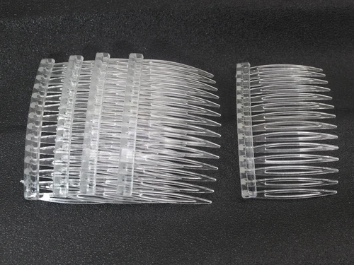 20 Clear Plastic Hair Clips Side Combs Pin Barrettes 70X40mm Hair Accessories