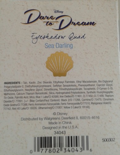 E.L.F. & Disney Ariel Dare To Dream Eye Shadow Quad: "Sea Darling"✨ Rare, NIB! - Picture 2 of 3