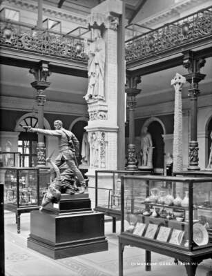 National Museum Interior Dublin City Co Dublin Ireland c1900 OLD PHOTO