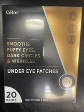 CELOR Smooths Puffy Eyes Dark Circles &wrinkles Under Eye Patches 20 Pairs