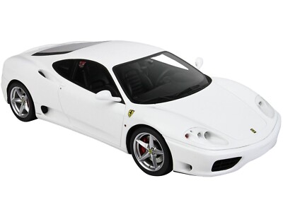 1999 FERRARI 360 MODENA WHITE & DISPLAY CASE 1/18 MODEL CAR BY BBR
