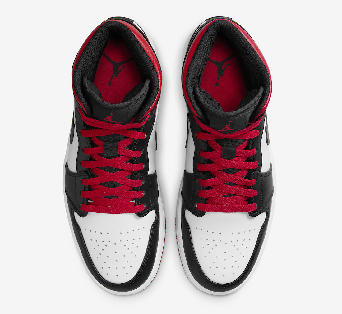 S*u様 Nike Air Jordan 1 Mid Black/Gym Red Nike Air Jordan 1 Mid Shoes Black Gym Red White DQ8426-061