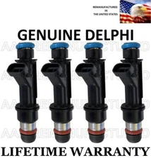 Genuine Delphi Set Of 4 Fuel Injectors for Saturn SC2 SL2 SW2 1.9L DOHC  