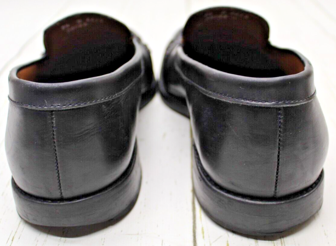 Allen Edmonds Carlsbad Black Leather Woven Penny Loafers  display picture 1