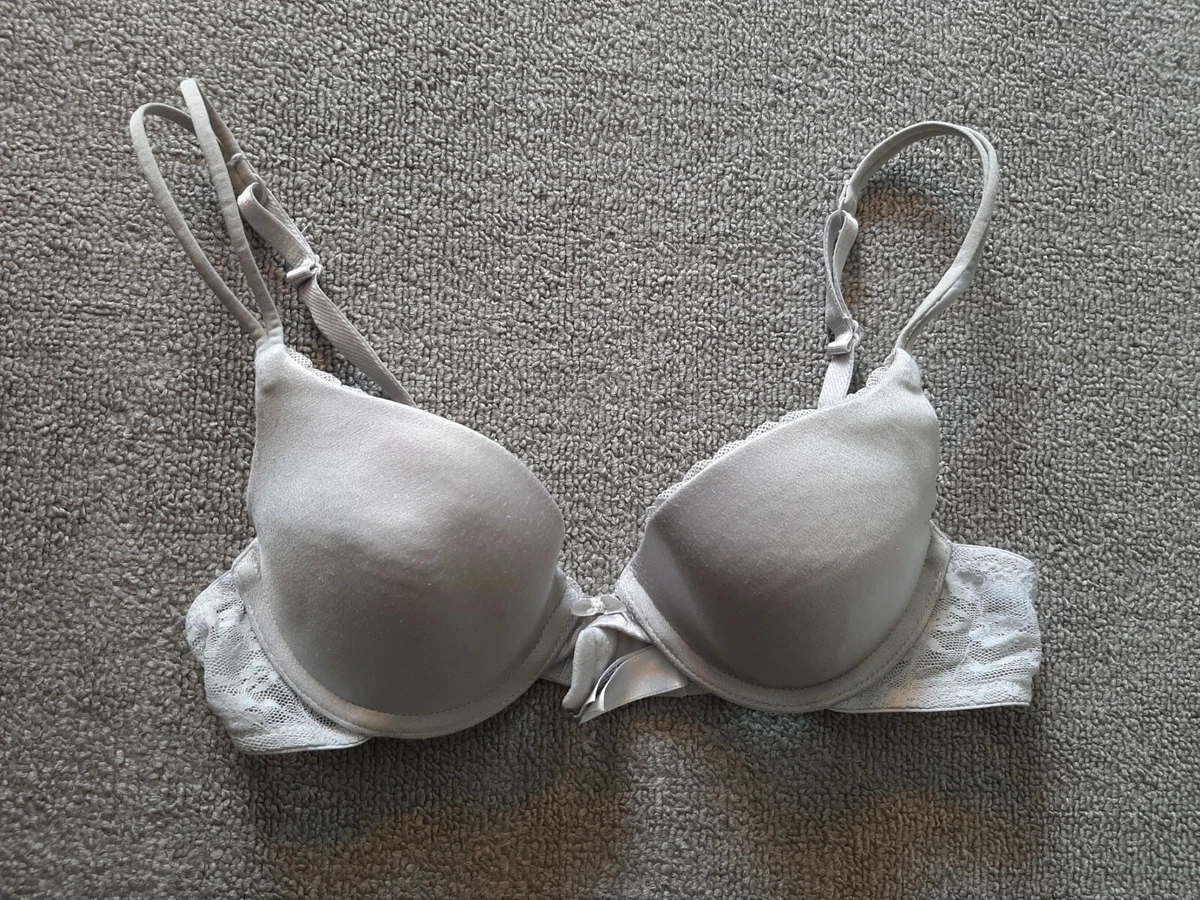 DKNY Bra Size 34A Padded Push-up Silver Padded Womens