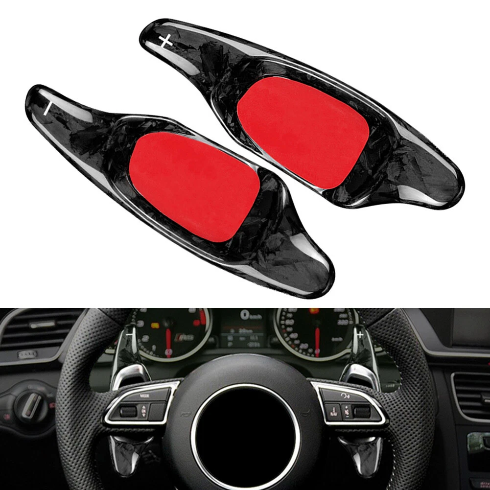 2x Carbon Fiber Steering Wheel Paddle Shifter Extension For Audi S3 S5 A5 S6 SQ5