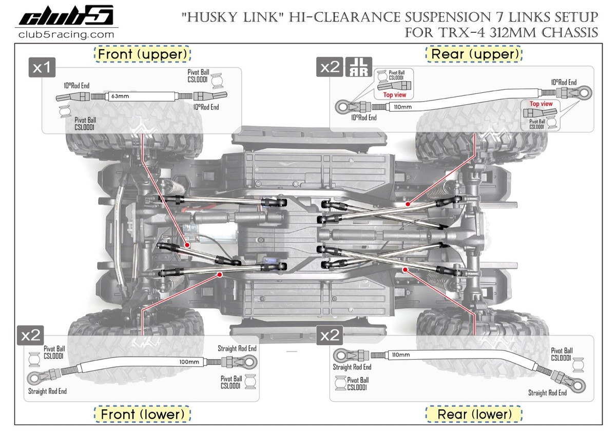 Traxxas steering linkage adjustment diagram