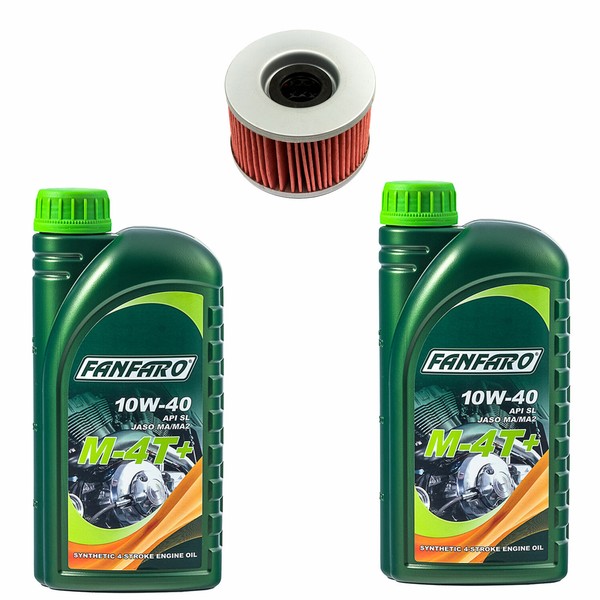 MotoröL Set 10W40 2 Liter ÖLfilter MF111 FüR Honda CB 250 CBX CM 400 CX GL VT-image